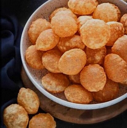 Pani Puri - Whole Wheat Papad Balls (Gol Gappa Pellets / Patashe) 500gm (Ready To Fry)