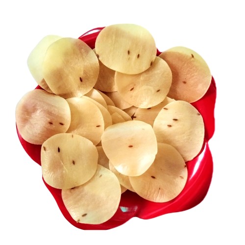 Jeera Rice Chips | Crunchy Rice Jeera Papad Snack Papadums (Ready To Toast Or Fry)